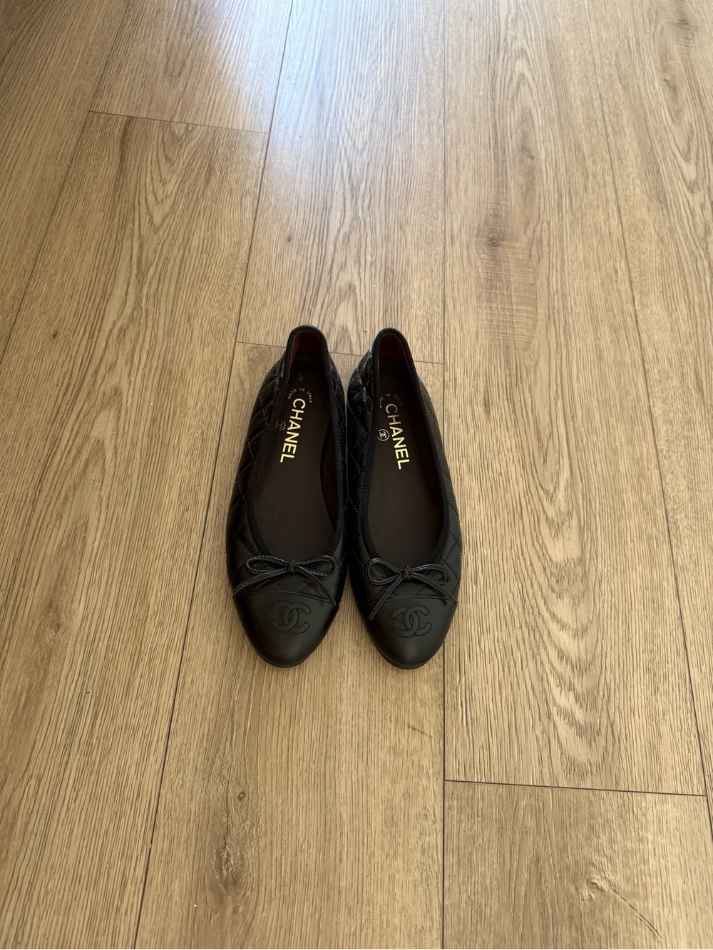 Chanel Black Quilted Ballet Flats